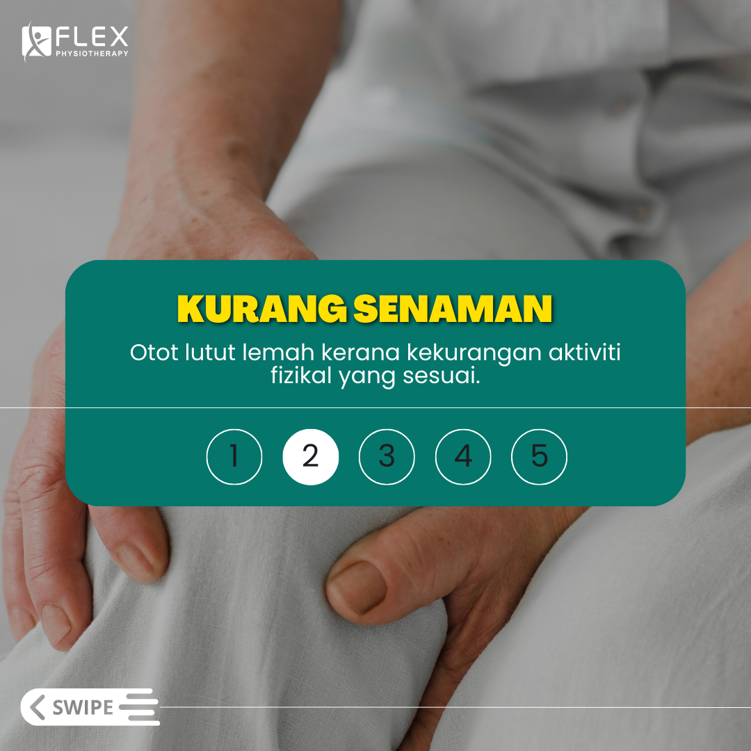 Sakit lutut disebabkan oleh kurang senaman